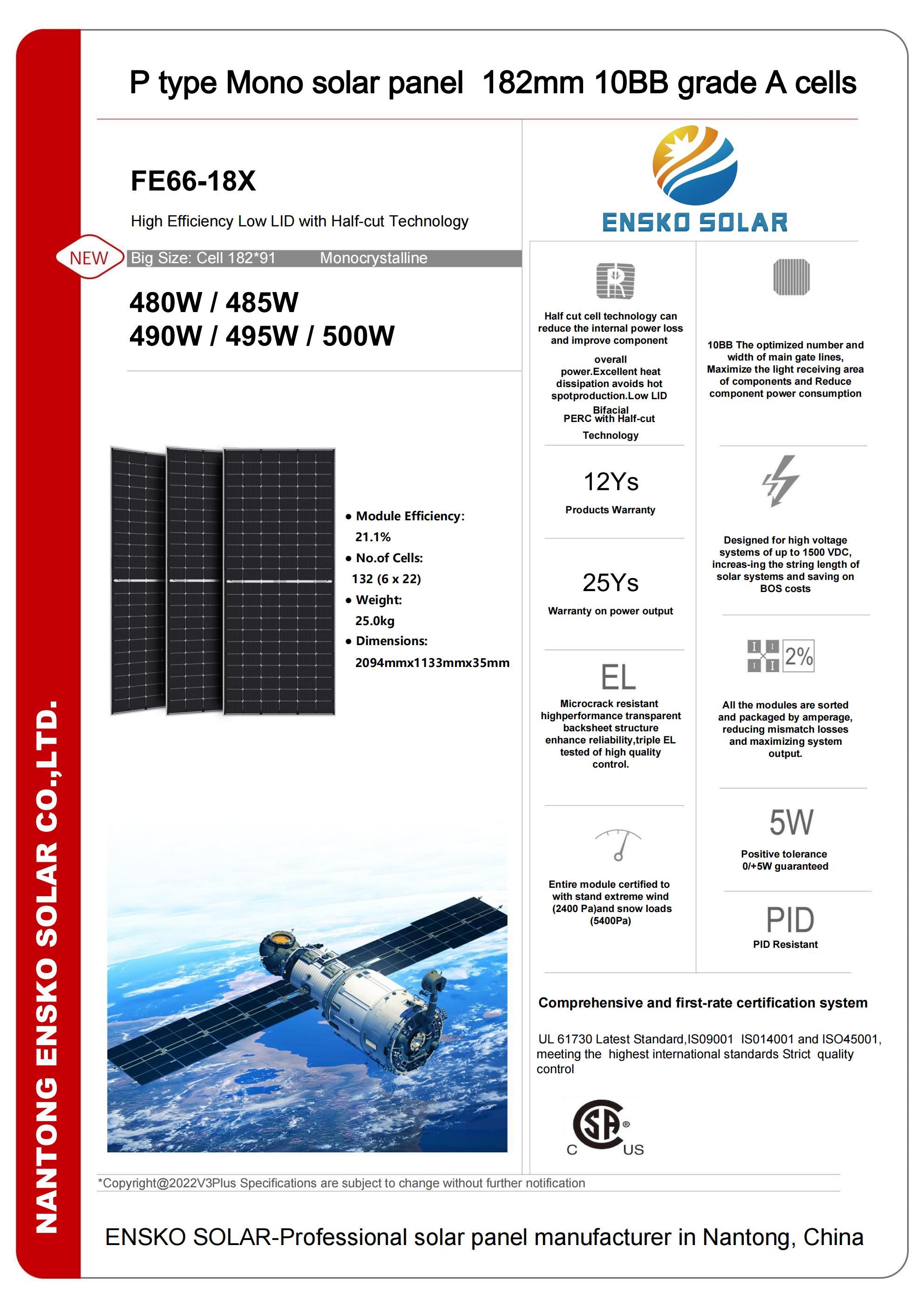 P type mono solar panel 400W-600W -ENSKO SOLAR_04