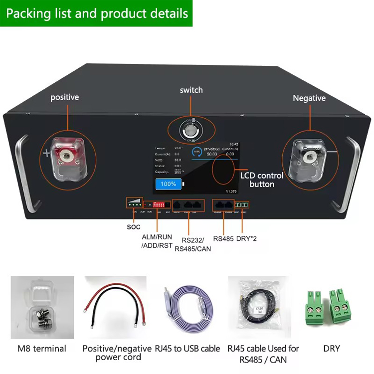 Lifepo4 Battery 51.2V,100AH 5KWH