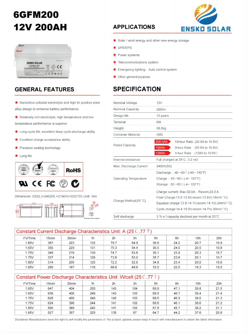 6GFM200-12V200Ah ENSKO SOLAR_00(1)
