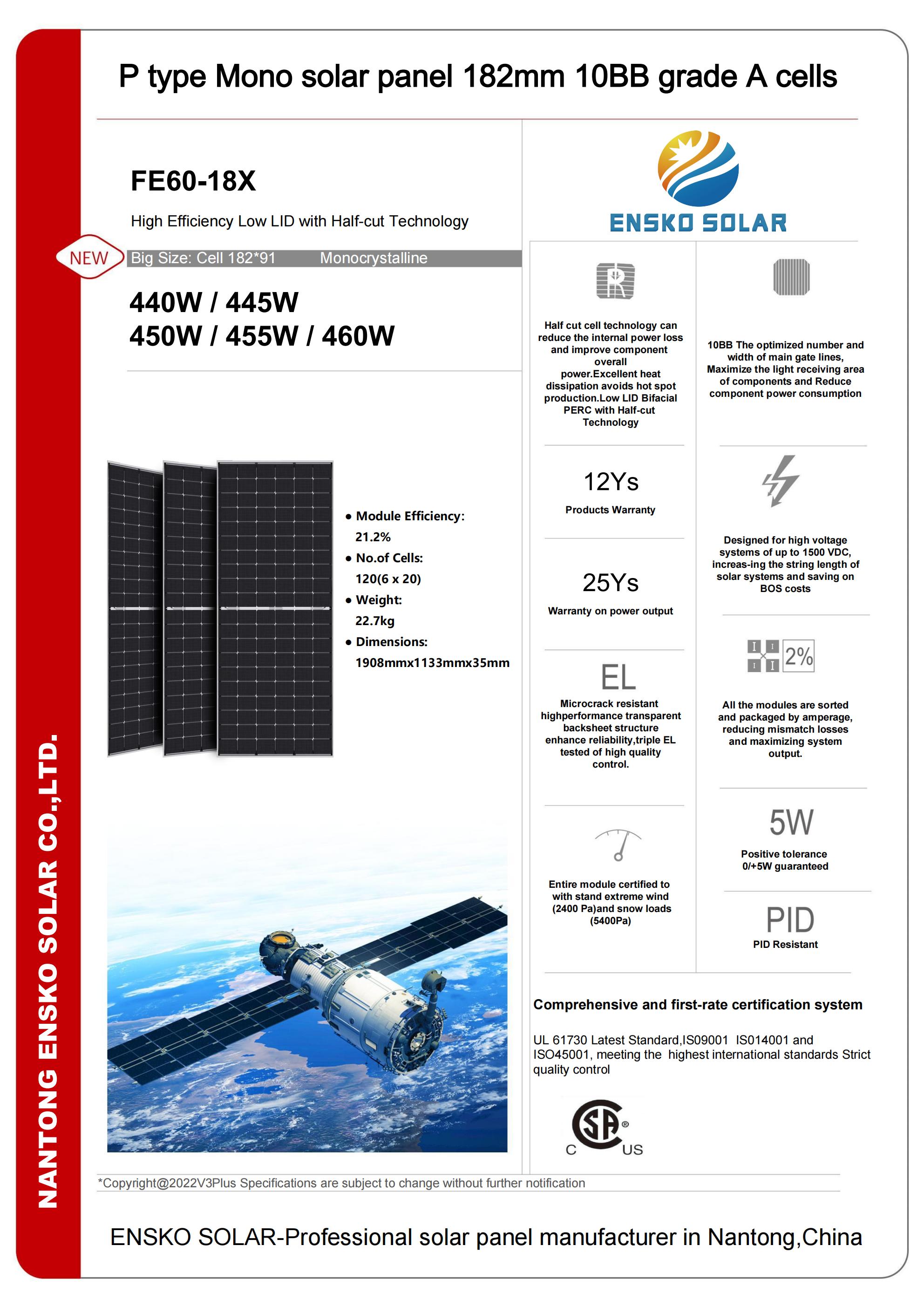 P type mono solar panel 400W-600W -ENSKO SOLAR_02
